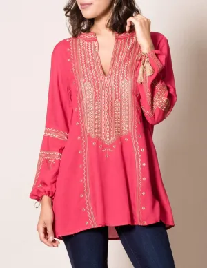 Marrakesh Tunic - Red Coral