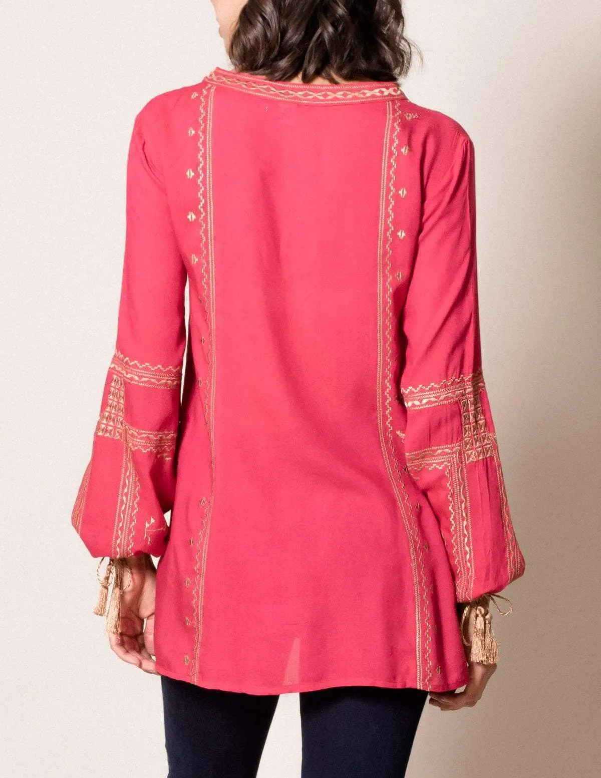 Marrakesh Tunic - Red Coral