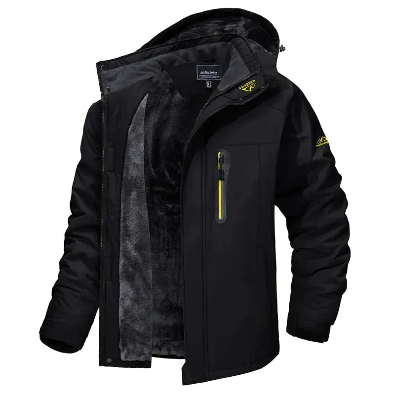 Mens Coat Winter Jacket with Fur Lining and Hood | Ideal for Winter