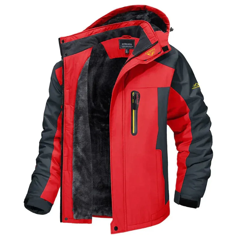 Mens Coat Winter Jacket with Fur Lining and Hood | Ideal for Winter