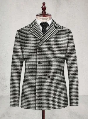 Mens Houndstooth Peacoat