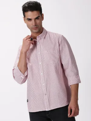 MEN'S RED STRIPE SLIM FIT SHIRT