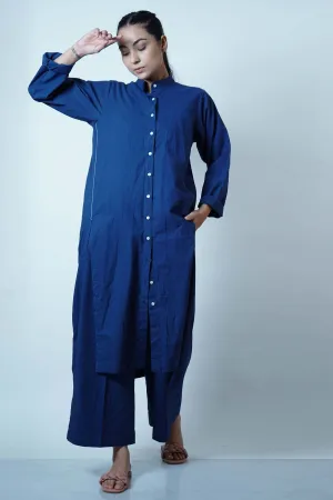 Midnight Blue Button Down Tunic