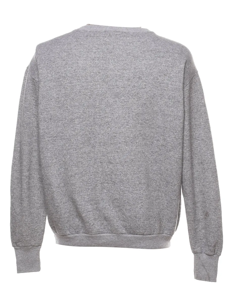 New York Printed Marl Grey Sweatshirt - L