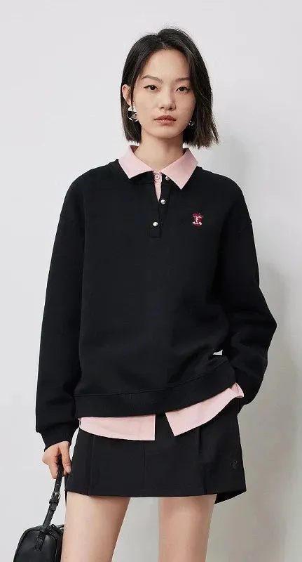 Off-Shoulder Pullover Sweatshirt