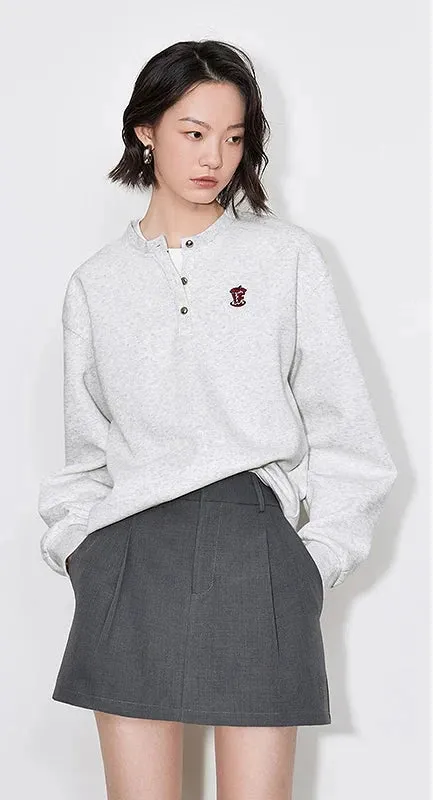 Off-Shoulder Pullover Sweatshirt