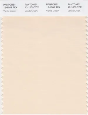 Pantone Smart 12-1009 TCX Color Swatch Card | Vanilla Cream