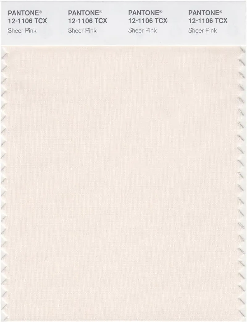 Pantone Smart 12-1106 TCX Color Swatch Card | Sheer Pink