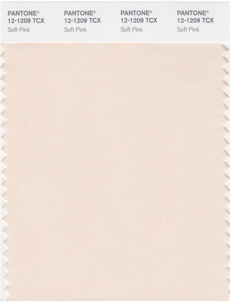 Pantone Smart 12-1209 TCX Color swatch Card | Soft Pink