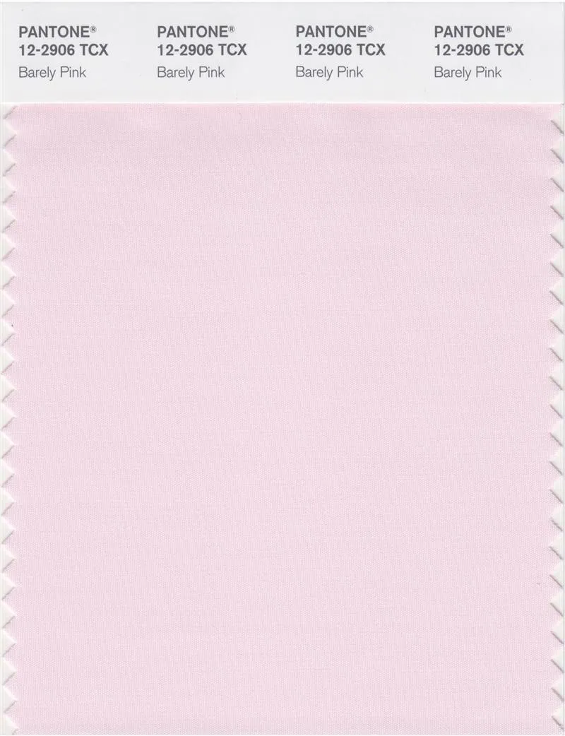 Pantone Smart 12-2906 TCX Color Swatch Card | Barely Pink