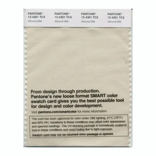 Pantone Smart 12-4301 TCX Color Swatch Card | Almond Milk