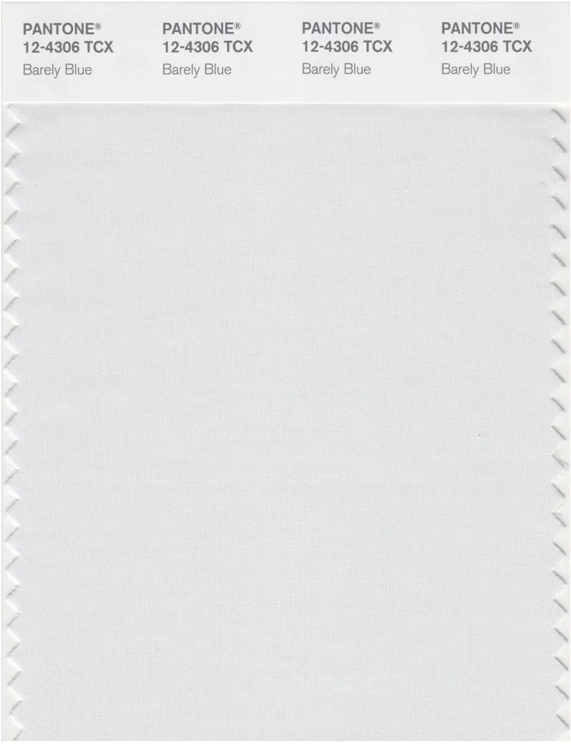 Pantone Smart 12-4306 TCX Color Swatch Card | Barely Blue