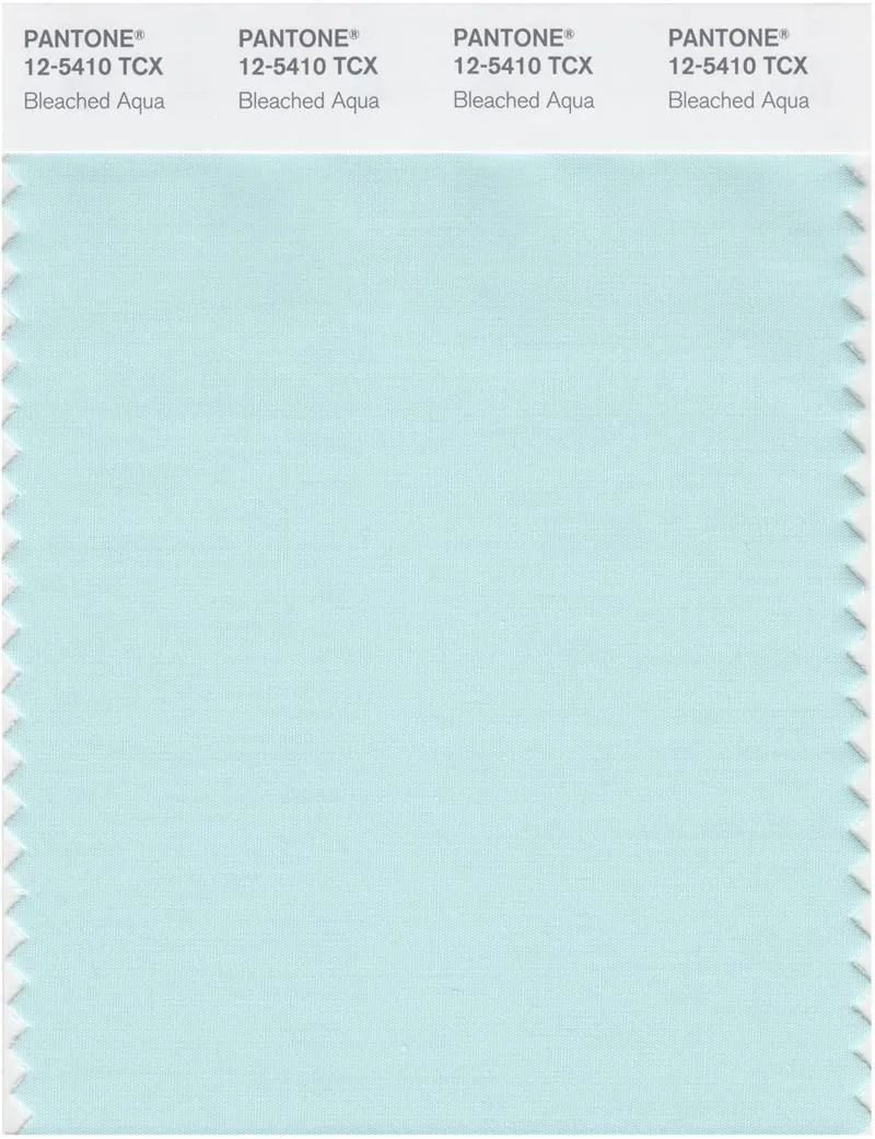 Pantone Smart 12-5410 TCX Color Swatch Card | Bleached Aqua