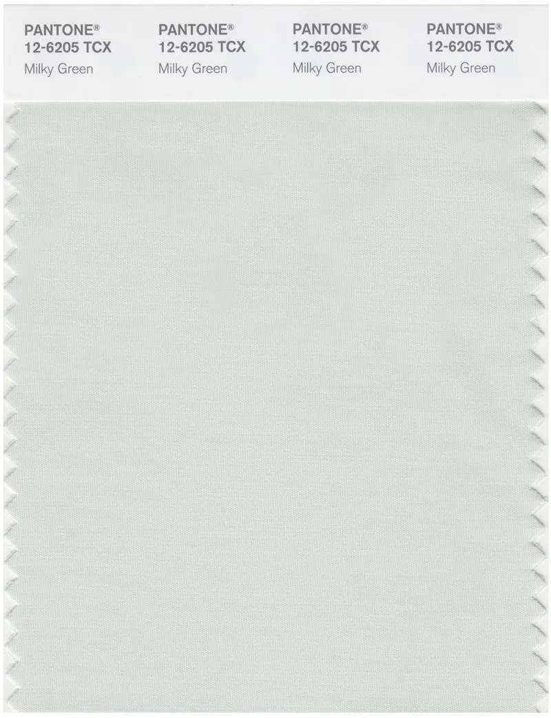 Pantone Smart 12-6205 TCX Color Swatch Card | Milky Green