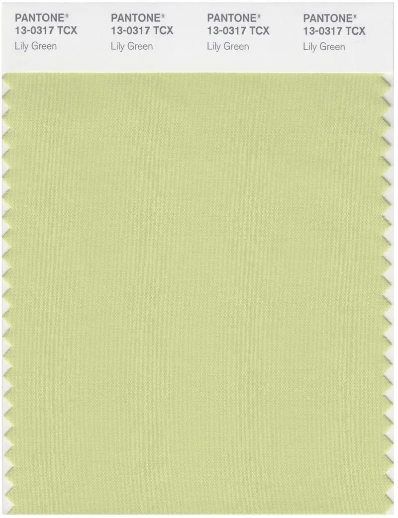 Pantone Smart 13-0317 TCX Color Swatch Card | Lily Green