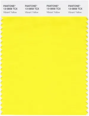 Pantone Smart 13-0858 TCX Color Swatch Card | Vibrant Yellow