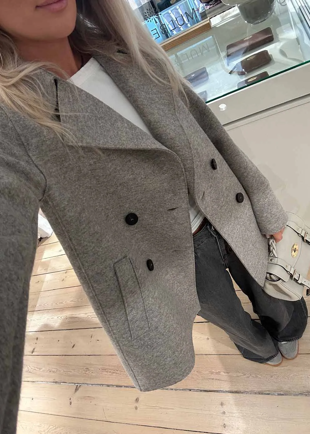 PEACOAT PRESSED WOOL - Natural Casha