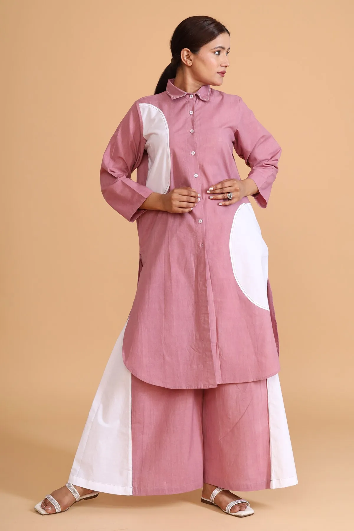 Pink Semi Circle Tunic Co-ords