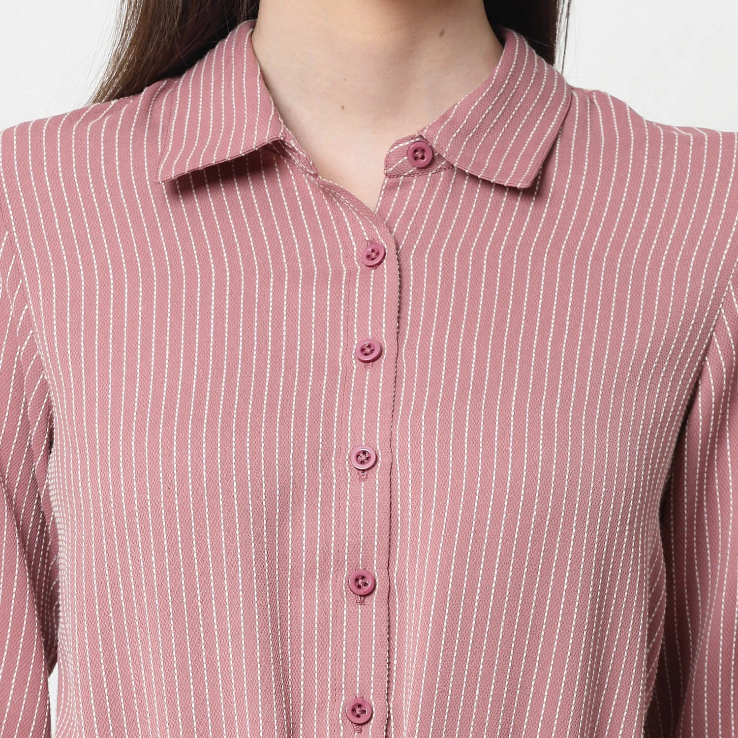 Pink Shirt Tunic With Draw Stings