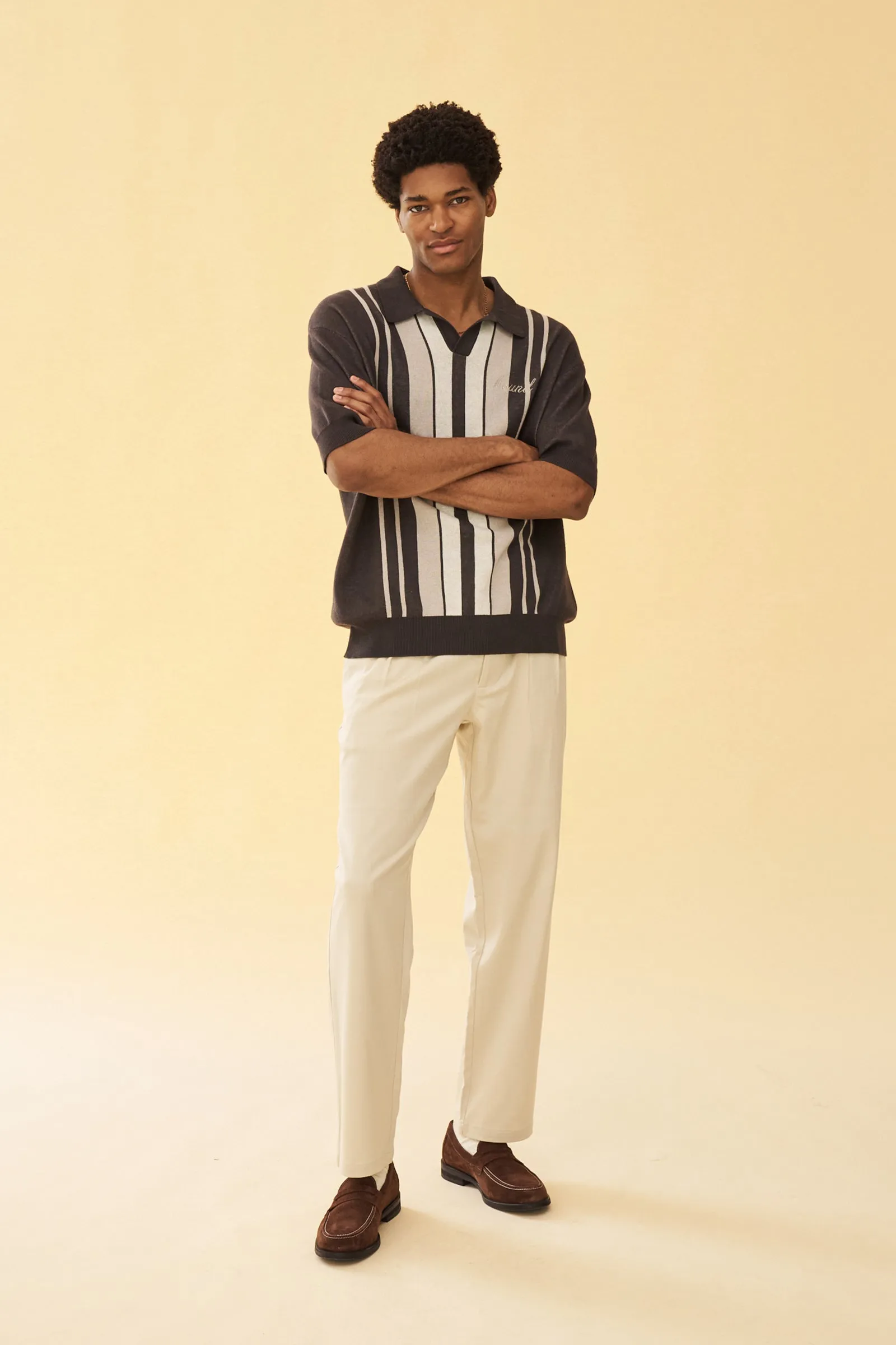 PLEATED SMART TROUSERS - CREAM