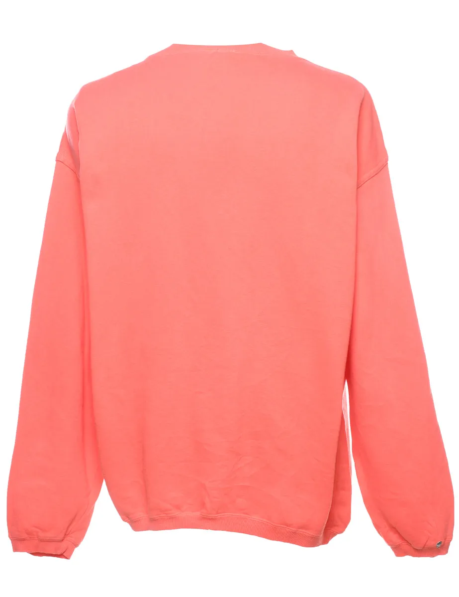 Rainforest Cafe Embroidered Coral Sweatshirt - L