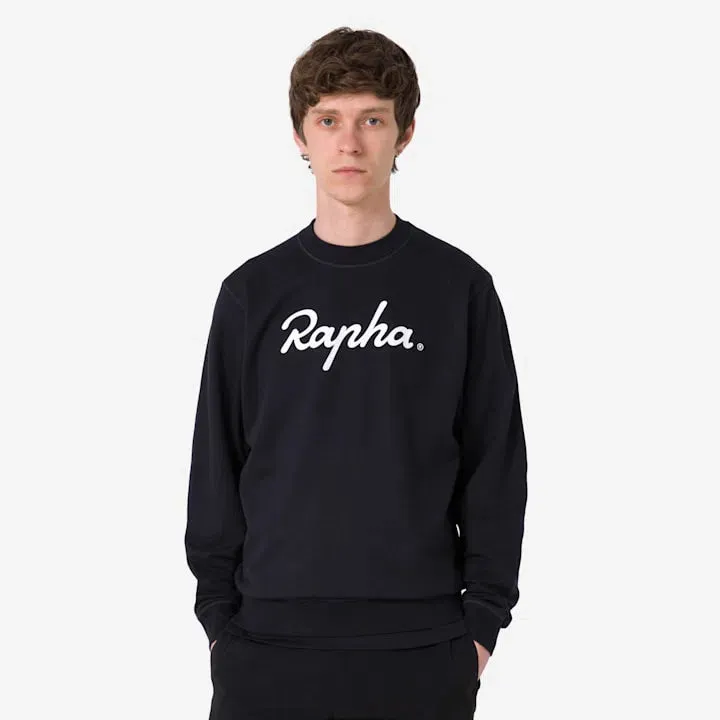 RAPHA Cotton Sweatshirt Large Logo - BBK/Black White
