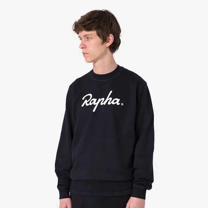 RAPHA Cotton Sweatshirt Large Logo - BBK/Black White