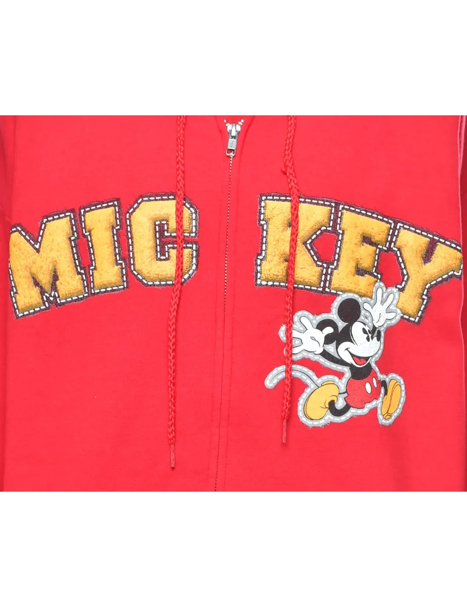 Red Mickey Cartoon Sweatshirt - L