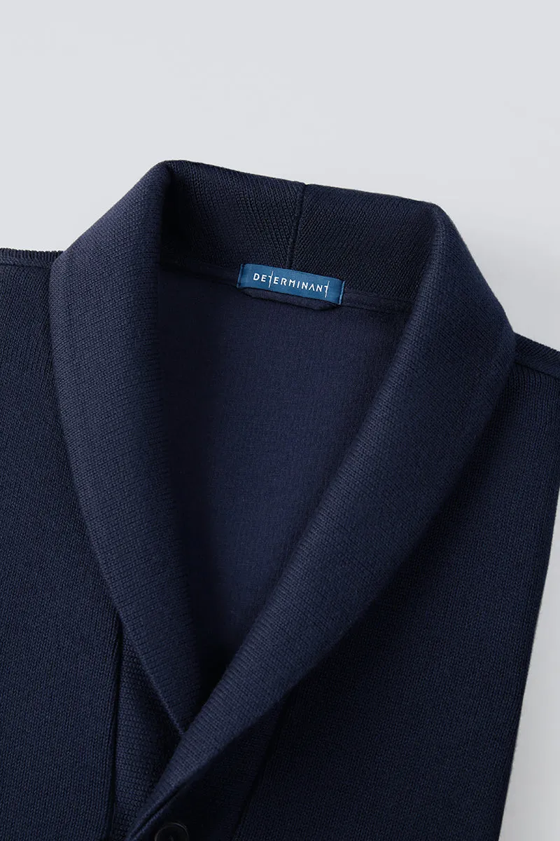 Regal Shawl Collar Cardigan | Navy NNY096