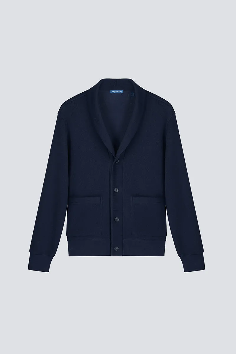 Regal Shawl Collar Cardigan | Navy NNY096