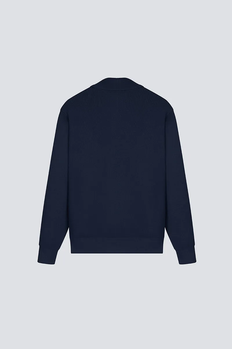 Regal Shawl Collar Cardigan | Navy NNY096