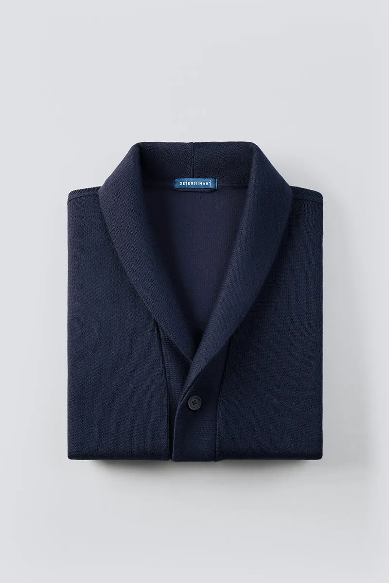 Regal Shawl Collar Cardigan | Navy NNY096