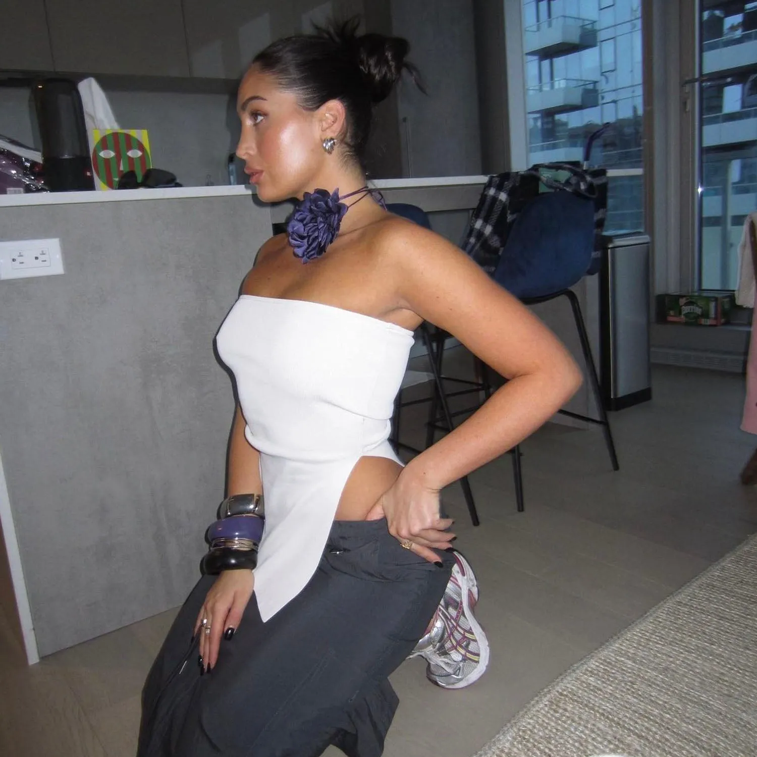Ribbed Knit Long Tube Top