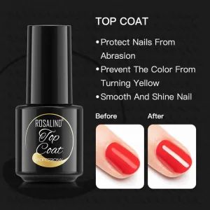 ROSALIND Gel Polish Set Base & Top Coat Sock Off UV/LED Lamp Keep Your Nails Bright And Shiny For A Long Time
