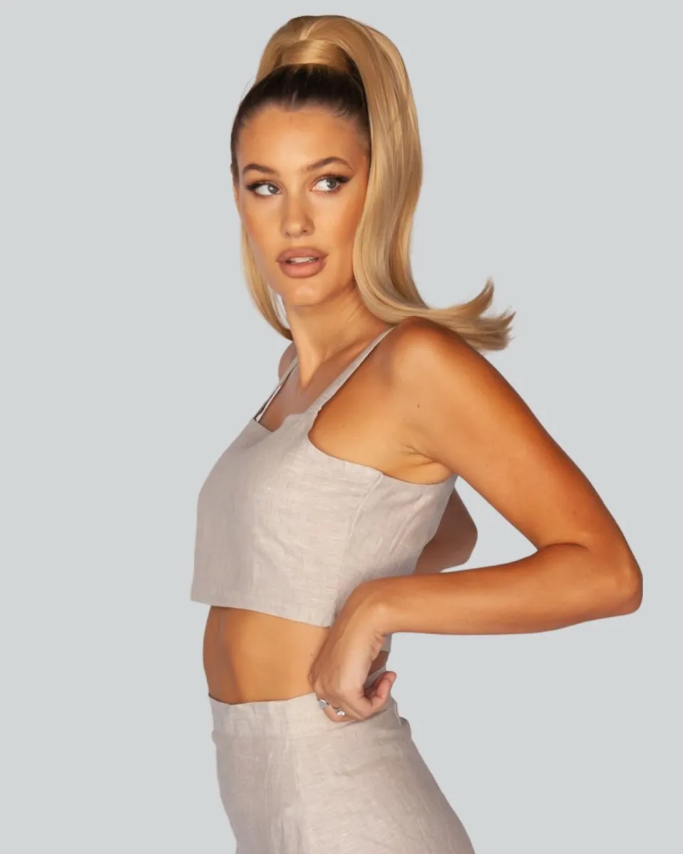 Sabbiosa - Italian Linen Crop Top - Mr. Linen Co