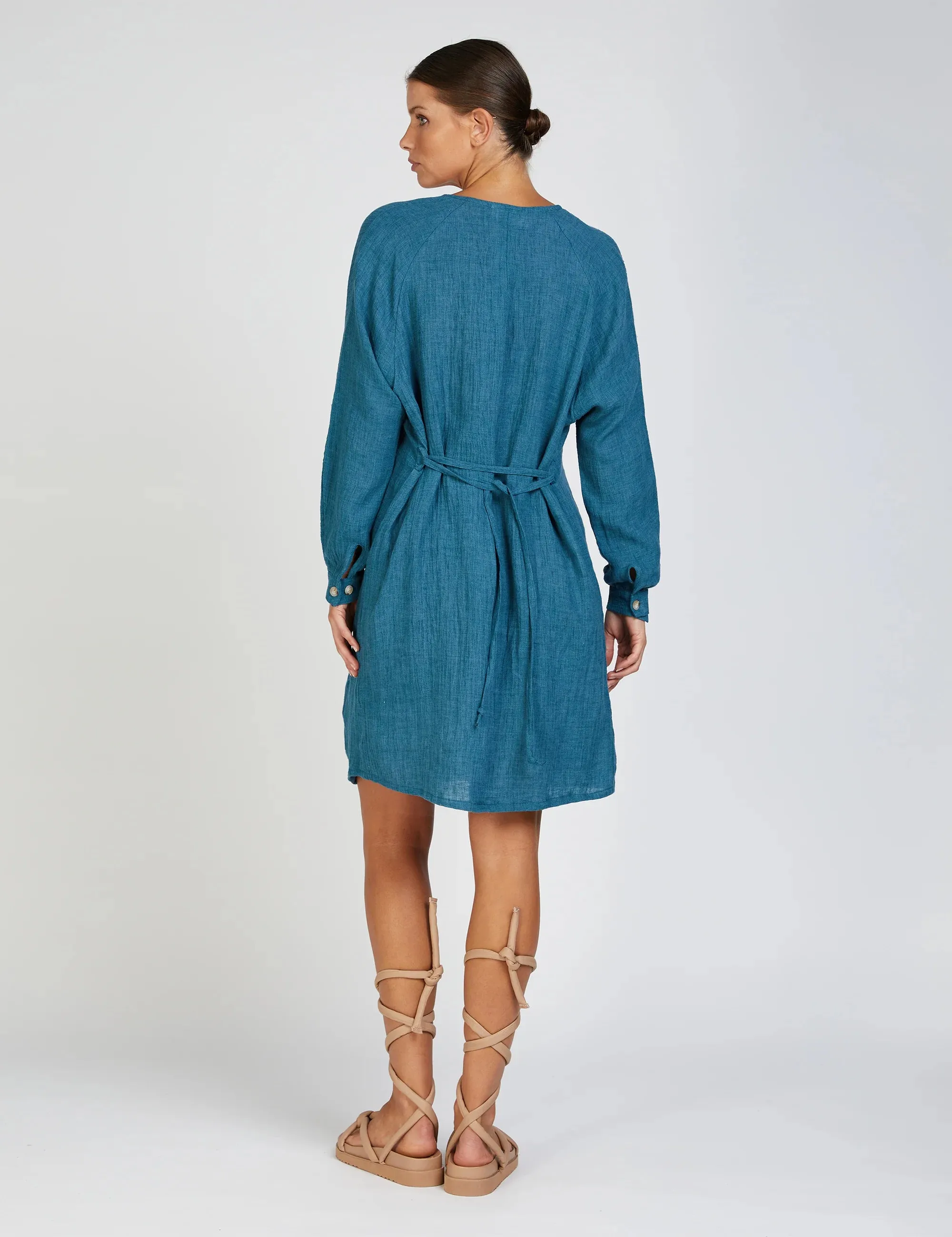 Sac | Ayra Shirt Dress | Teal