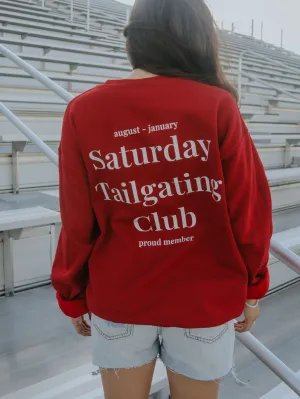 Saturday Tailgating Club Sweatshirt - Red