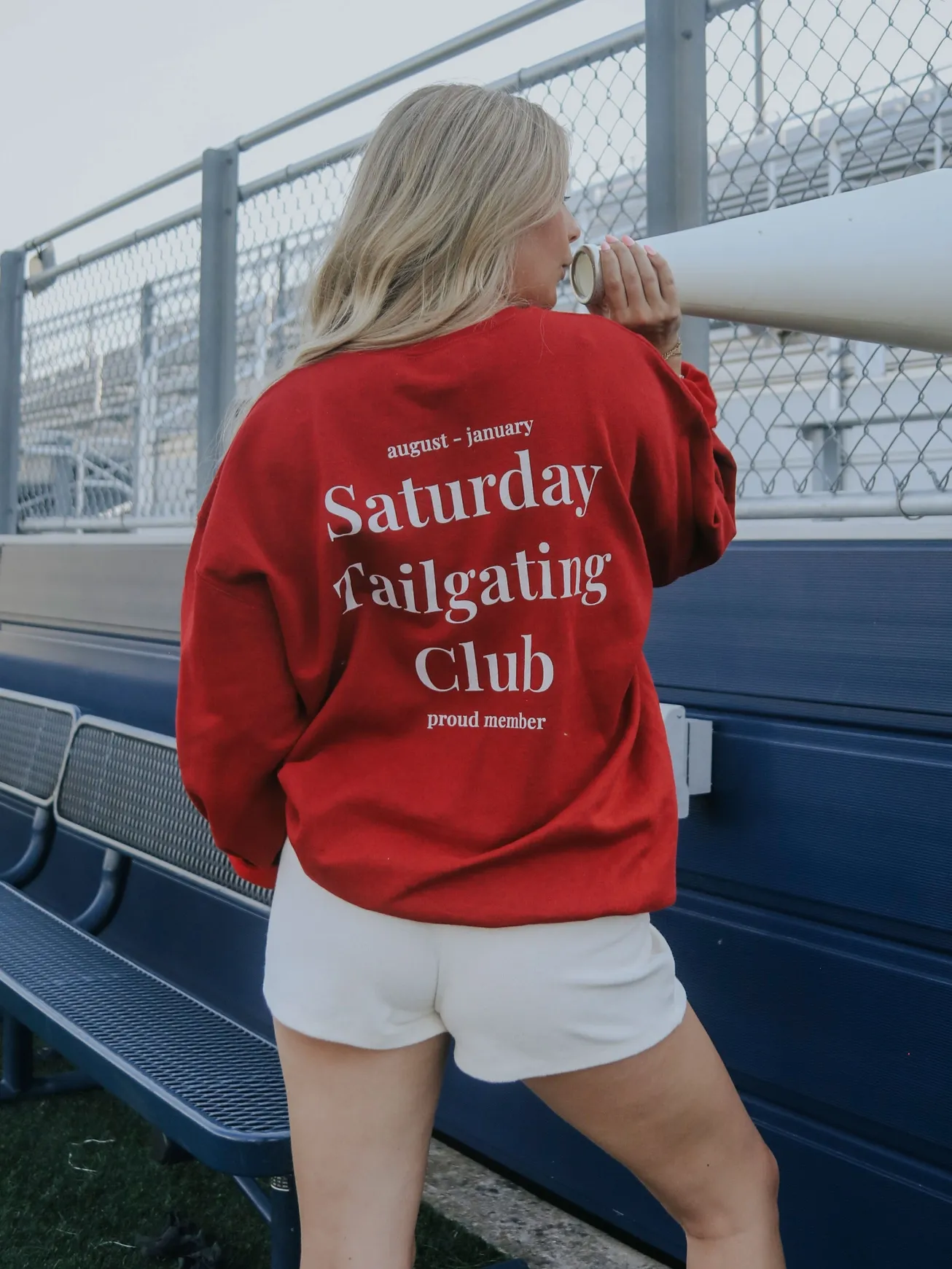 Saturday Tailgating Club Sweatshirt - Red