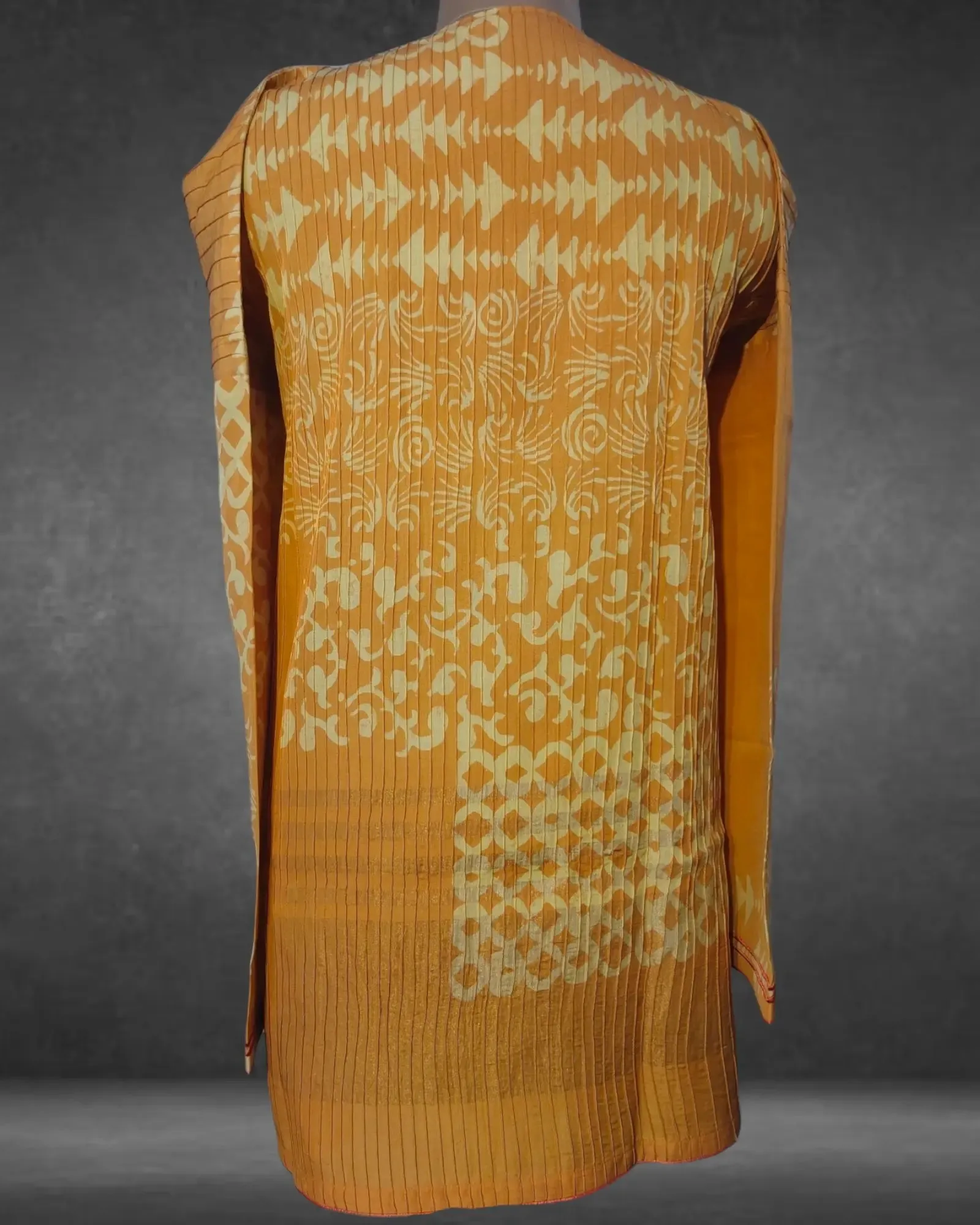 Semistitched Blockprinted Cotton Pintex Tunic