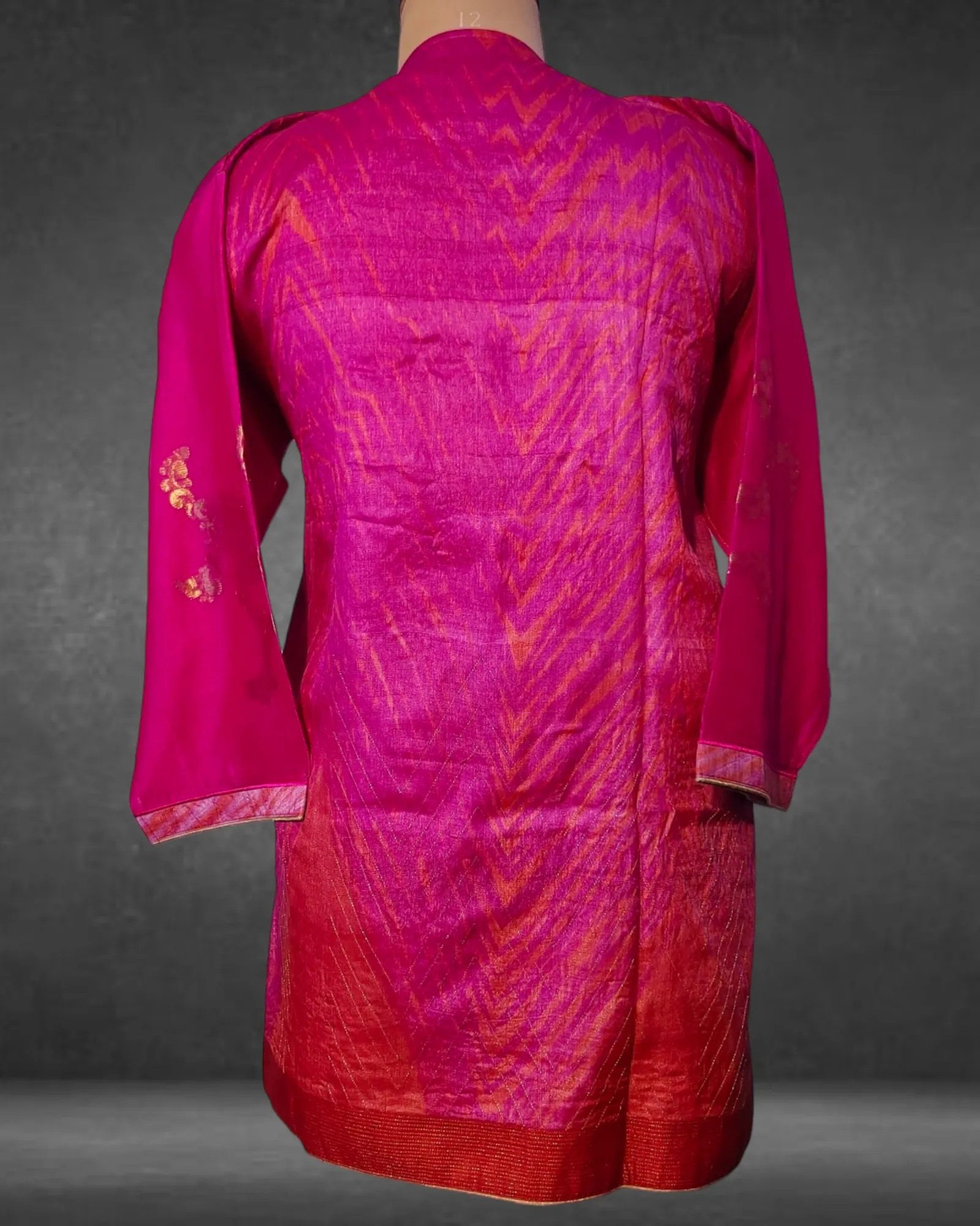 Semistitched Tusser Shibori Short Tunic