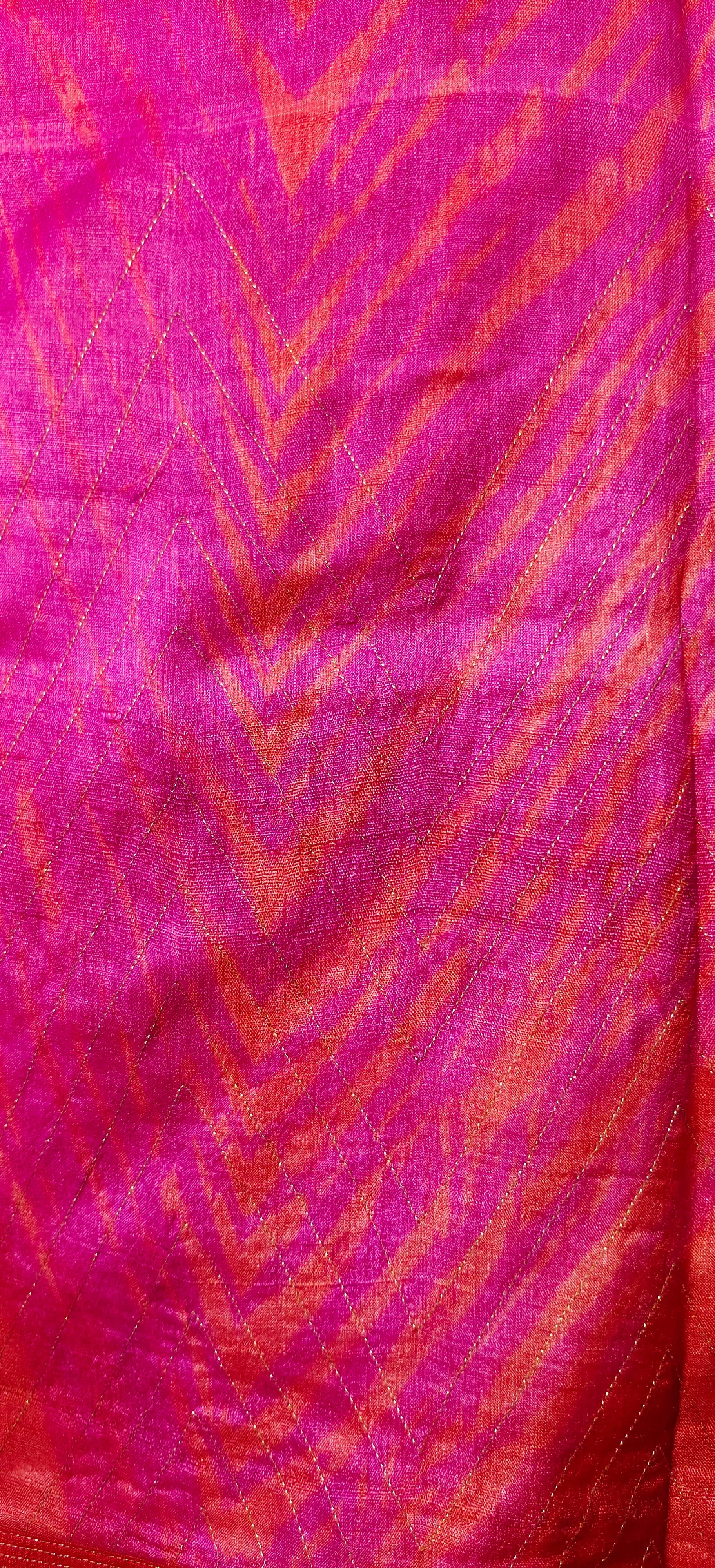 Semistitched Tusser Shibori Short Tunic