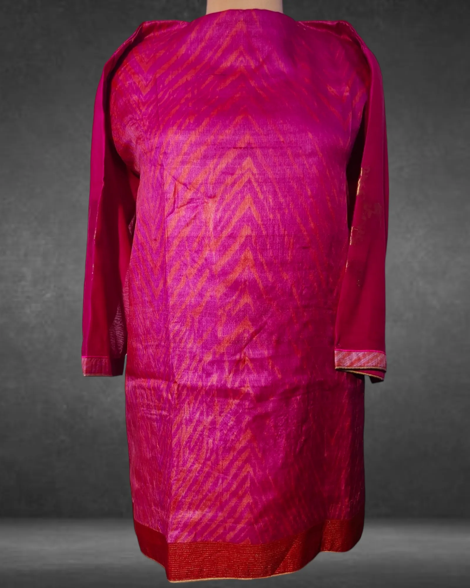 Semistitched Tusser Shibori Short Tunic
