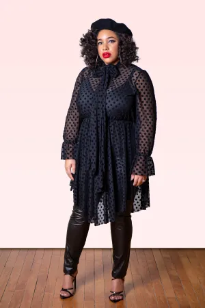 Sheer Polka Dot Tunic (Plus)