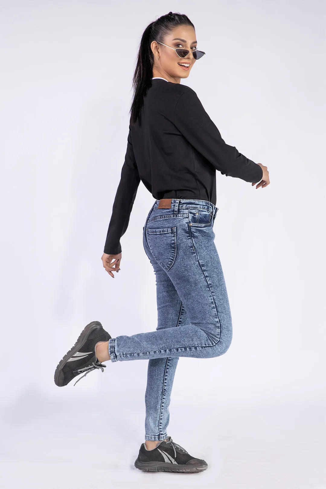 Skinny Fit Mid Wash Jeans  - W21 - WDJ0002
