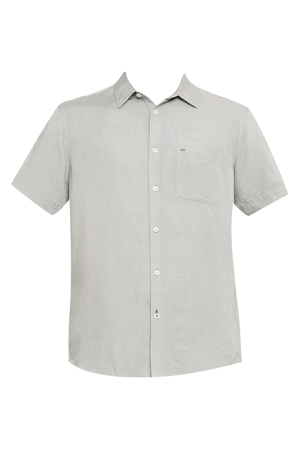 Slim Fit Linen Viscose Halfsleeves Shirt
