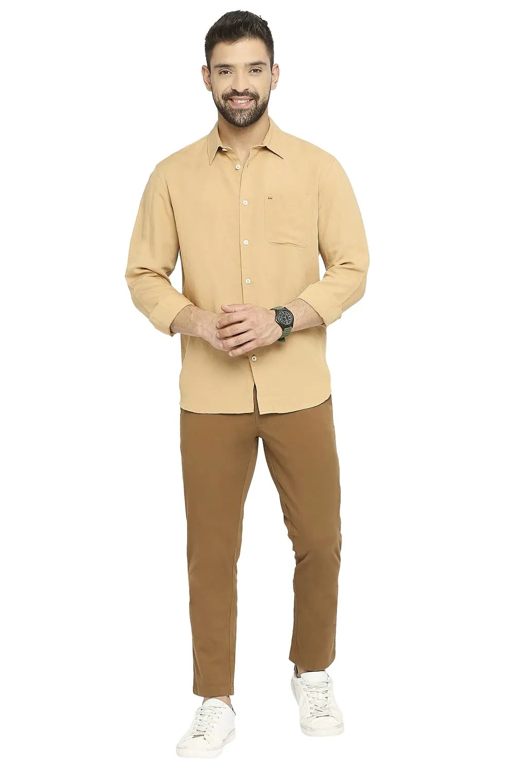 Slim Fit Linen Viscose Shirt