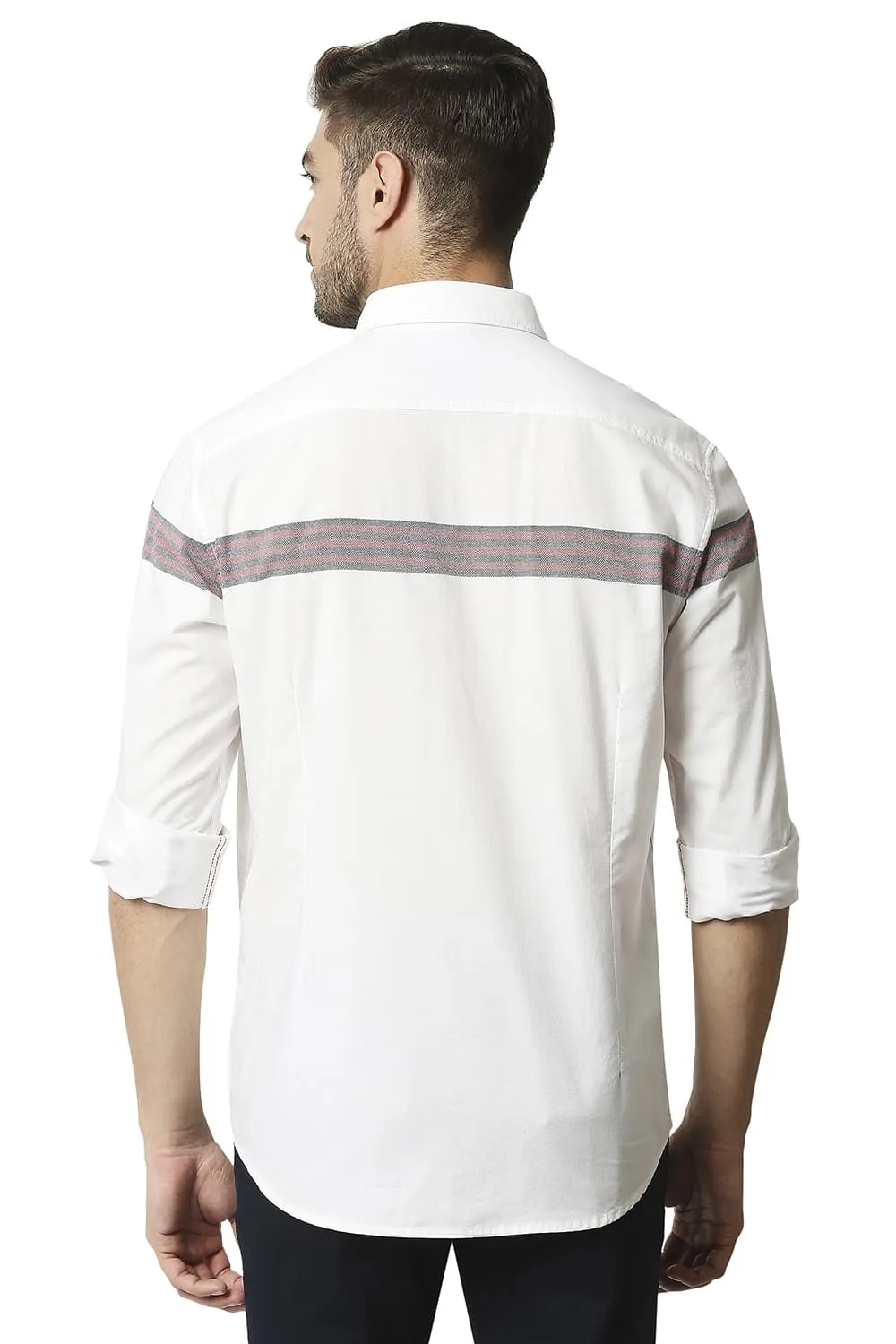 Slim Fit Oxford Eng Weft Stripe Shirt