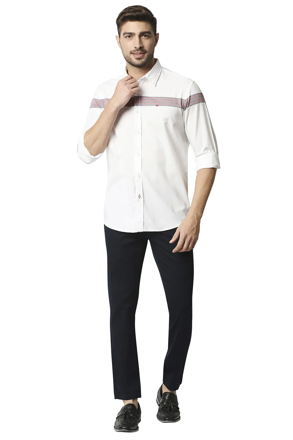 Slim Fit Oxford Eng Weft Stripe Shirt