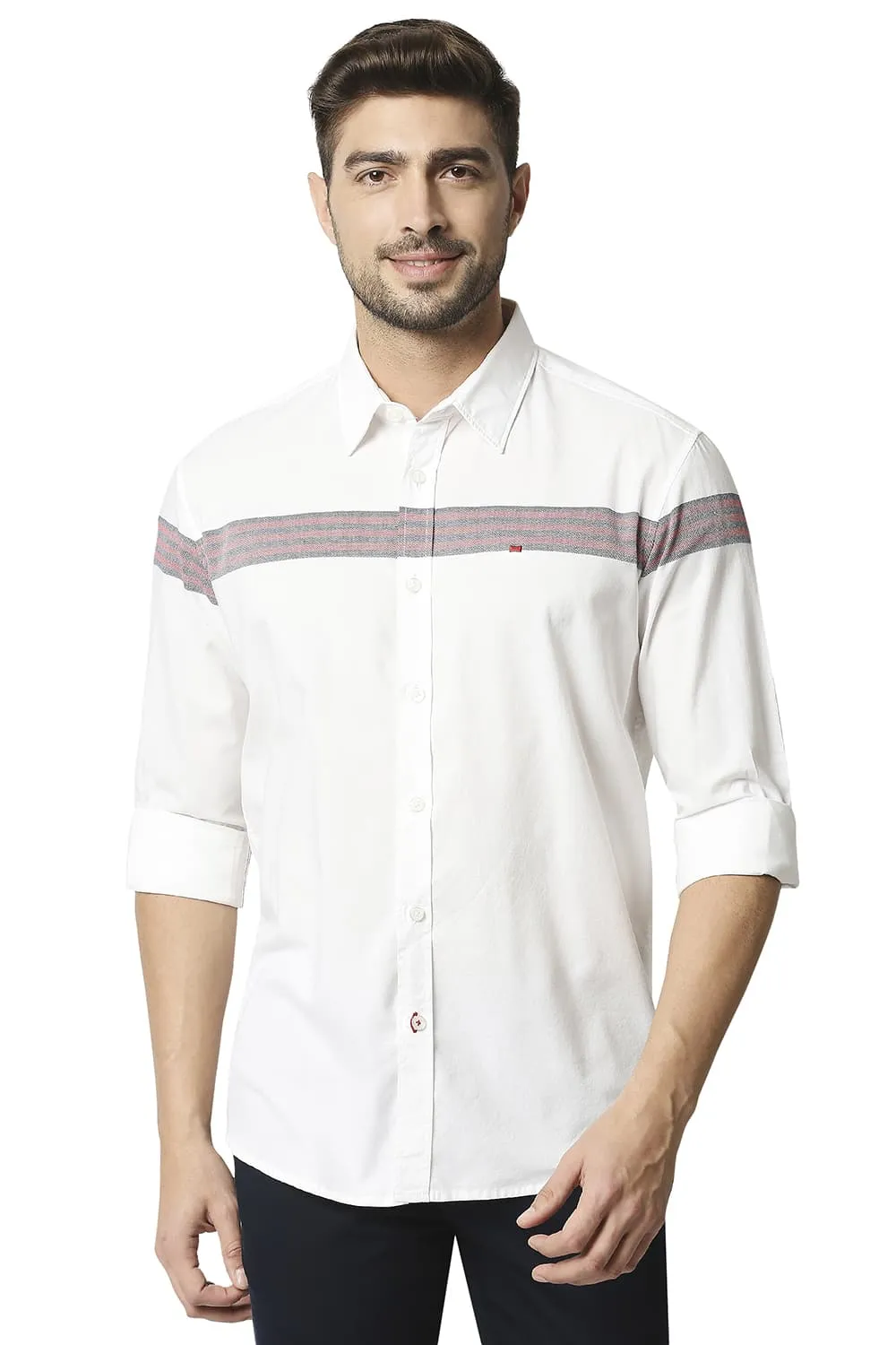 Slim Fit Oxford Eng Weft Stripe Shirt