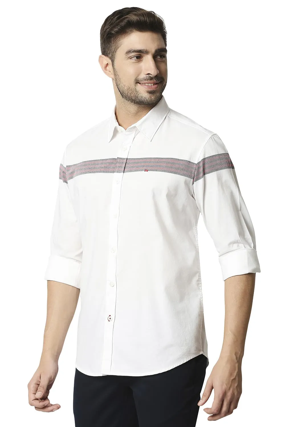 Slim Fit Oxford Eng Weft Stripe Shirt
